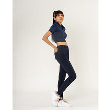 Legging stretch taille haute sans zip avec poches arrière pratiques