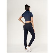 Legging stretch taille haute sans zip avec poches arrière pratiques