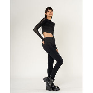 Legging stretch taille haute sans zip avec poches arrière pratiques