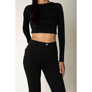 Legging stretch taille haute sans zip avec poches arrière pratiques