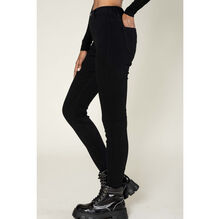 Legging stretch taille haute sans zip avec poches arrière pratiques