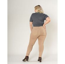 Legging ajusté grande taille coupe haute avec zip et poches avant/arrière