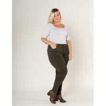 Legging ajusté grande taille coupe haute avec zip et poches avant/arrière