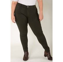 Legging ajusté grande taille coupe haute avec zip et poches avant/arrière