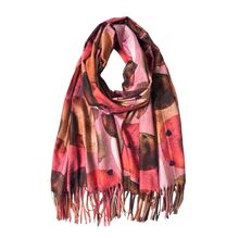 Écharpe d'hiver imprimée de motif géométrique et abstraites avec franges - 3 pièces