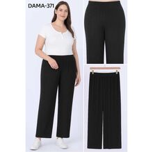 Pantalon large en maille côtelée pour femme grande taille