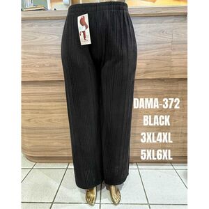 Pantalon femme grande taille en maille finement côtelée