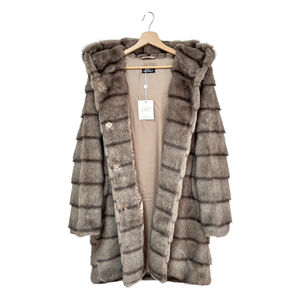 Manteau long à capuche en fausse fourrure, ultra-doux et oversize