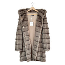 Manteau long à capuche en fausse fourrure, ultra-doux et oversize