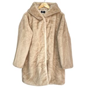 Manteau long à capuche en fausse fourrure, ultra-doux et oversize