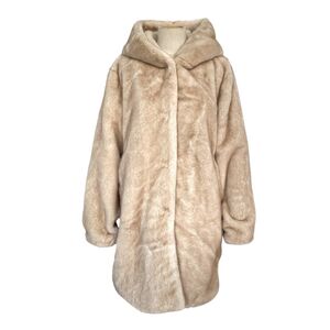 Manteau long à capuche en fausse fourrure, ultra-doux et oversize