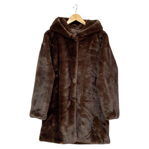 Manteau long à capuche en fausse fourrure, ultra-doux et oversize