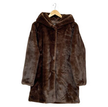 Manteau long à capuche en fausse fourrure, ultra-doux et oversize