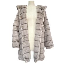 Manteau long à capuche en fausse fourrure, ultra-doux et oversize