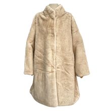 Manteau long en fausse fourrure doux au toucher avec coupe oversize