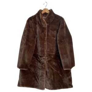 Manteau long en fausse fourrure doux au toucher avec coupe oversize