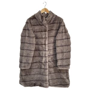 Manteau long en fausse fourrure doux au toucher avec coupe oversize