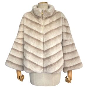 Veste en fausse fourrure au toucher très doux, imitée du vison