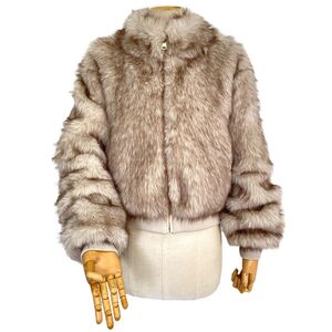 Veste en fausse fourrure façon vison, d'une douceur exceptionnelle