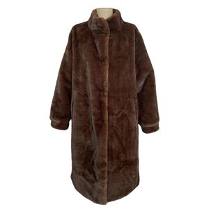 Long manteau en fausse fourrure façon vison, d'une incroyable douceur