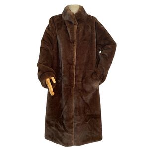 Long manteau en fausse fourrure façon vison, d'une incroyable douceur