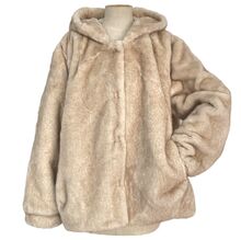 Veste à capuche en fausse fourrure, façon vison, au toucher incroyablement doux