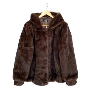 Veste à capuche en fausse fourrure, façon vison, au toucher incroyablement doux