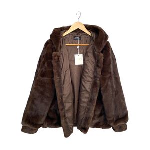 Veste à capuche en fausse fourrure, façon vison, au toucher incroyablement doux