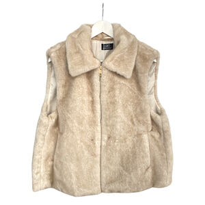 Veste sans manches en fausse fourrure très douce imitant le vison