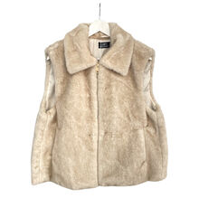 Veste sans manches en fausse fourrure très douce imitant le vison