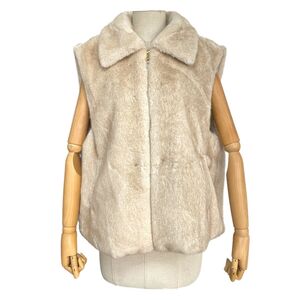 Veste sans manches en fausse fourrure très douce imitant le vison