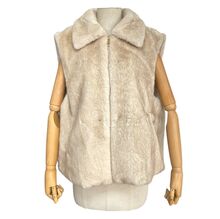 Veste sans manches en fausse fourrure très douce imitant le vison