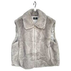 Veste sans manches en fausse fourrure très douce imitant le vison