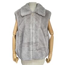 Veste sans manches en fausse fourrure très douce imitant le vison