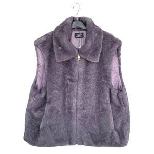 Veste sans manches en fausse fourrure très douce imitant le vison