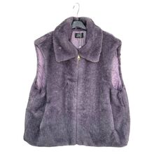 Veste sans manches en fausse fourrure très douce imitant le vison