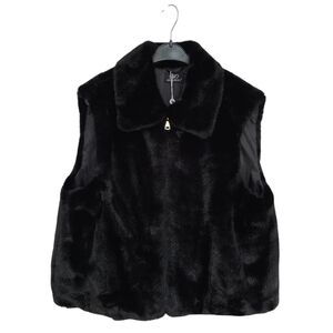 Veste sans manches en fausse fourrure très douce imitant le vison