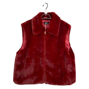 Veste sans manches en fausse fourrure très douce imitant le vison