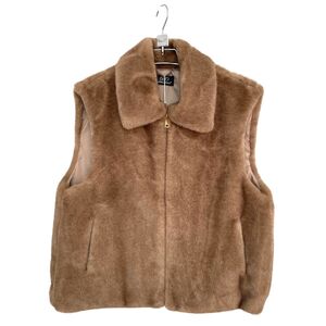 Veste sans manches en fausse fourrure très douce imitant le vison