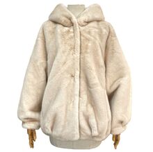 Veste à capuche en fausse fourrure effet vison  avec un toucher d'une grande douceur