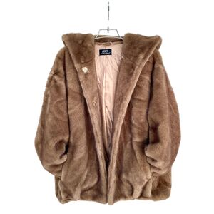 Veste à capuche en fausse fourrure effet vison  avec un toucher d'une grande douceur