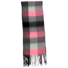 Écharpe douce et colorée à franges avec motif quadrillé - 3 pièces