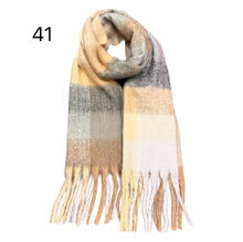 Écharpe douce et colorée à franges avec motif quadrillé - 3 pièces