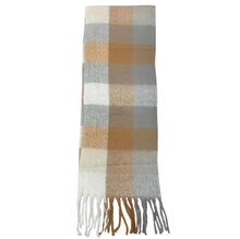 Écharpe douce et colorée à franges avec motif quadrillé - 3 pièces