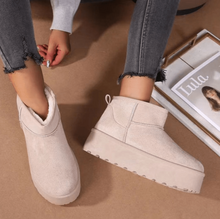 Bottine à semelle plateforme avec tige en simili daim taille 36-41