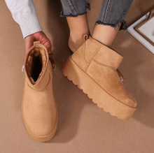 Bottine à semelle plateforme avec tige en simili daim taille 36-41