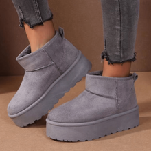 Bottine à semelle plateforme avec tige en simili daim taille 36-41