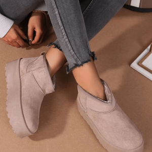 Bottine à semelle plateforme avec tige en simili daim taille 36-41