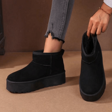 Bottine à semelle plateforme avec tige en simili daim taille 36-41