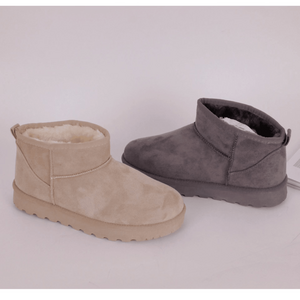 Bottines de neige courtes en suédé et fourrure intérieure taille 36-41